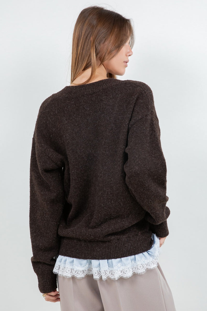 Marissa Sweater Brown Sky Blue