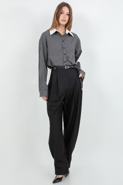 Einar Shirt Black White