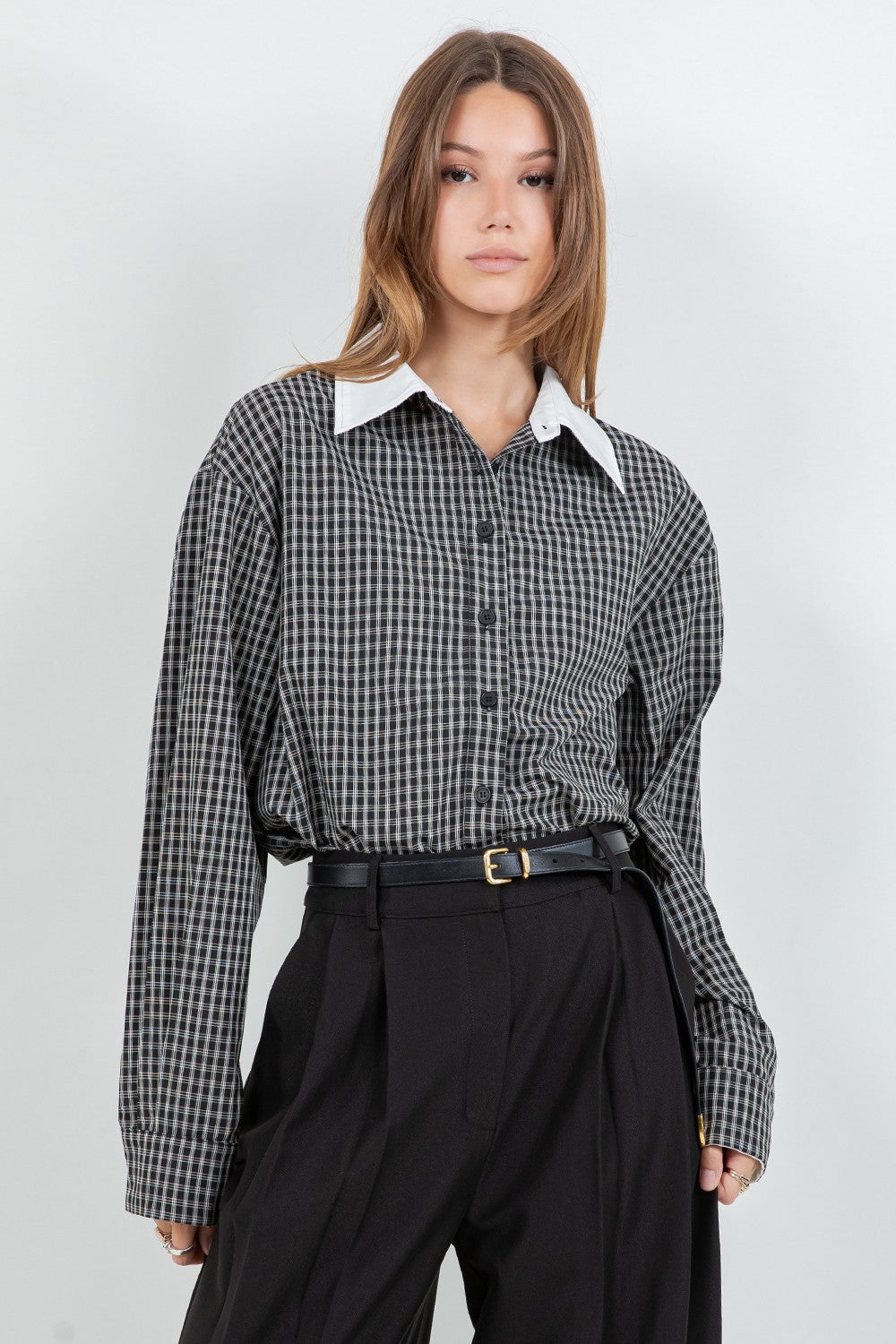 Einar Shirt Black White