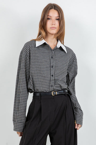 Einar Shirt Black White