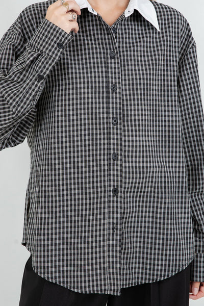 Einar Shirt Black White