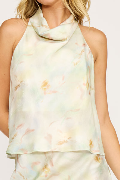Bowie Cowl Neck Top Mint