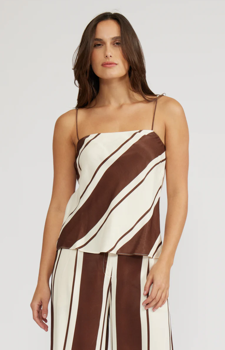 Maisy Top Brown Cream