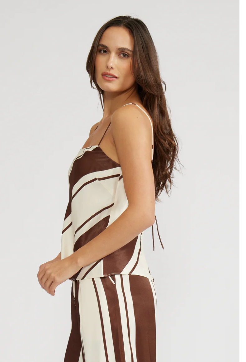 Maisy Top Brown Cream