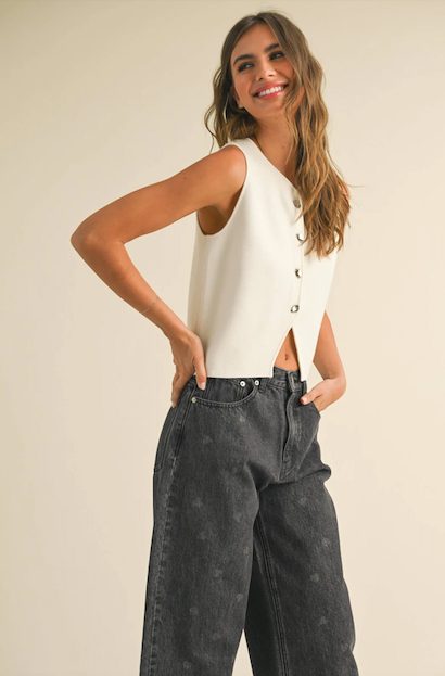 Knit Vest White
