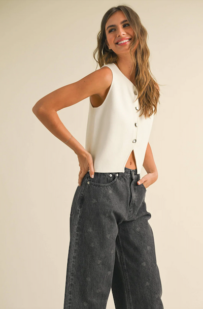 Knit Vest White