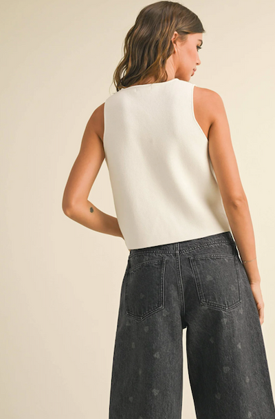 Knit Vest White