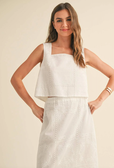 Damaris Top White