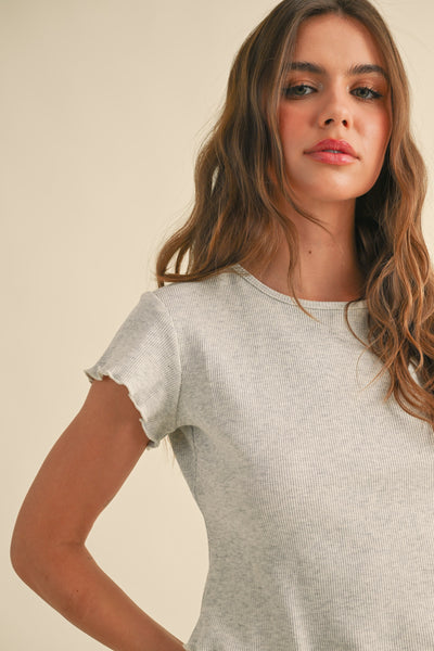 Mini Top Melange Grey