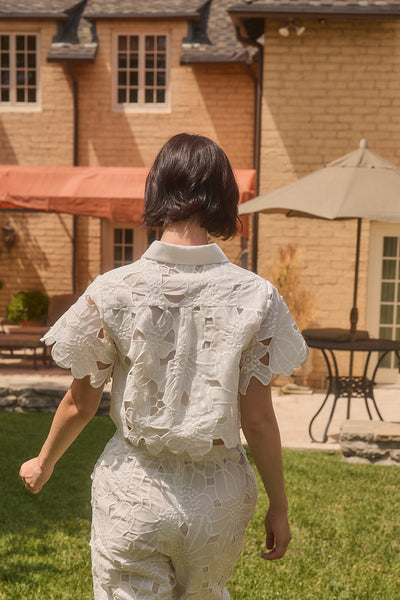 Effie Eyelet Shirt White