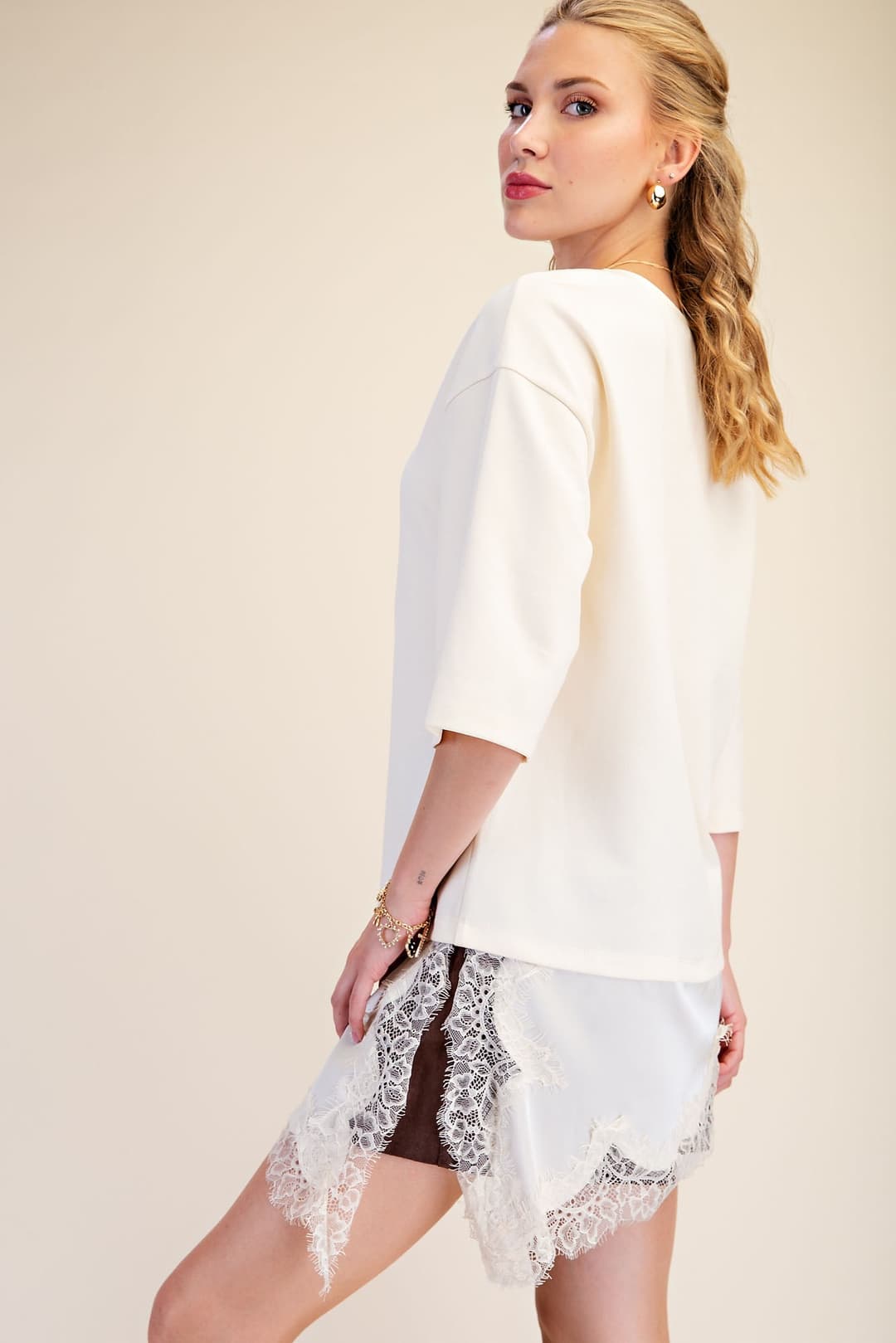 Lucia Asymetric Top Ivory