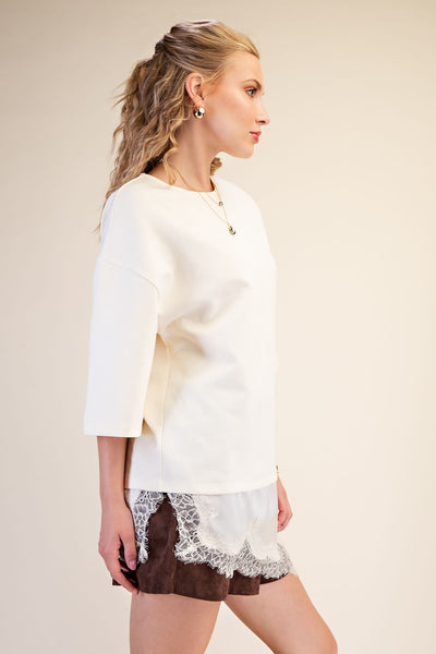Lucia Asymetric Top Ivory