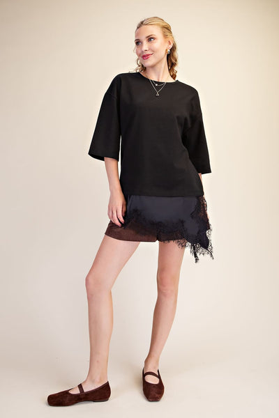 Lucia Asymetric Top Black