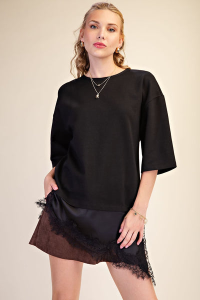 Lucia Asymetric Top Black