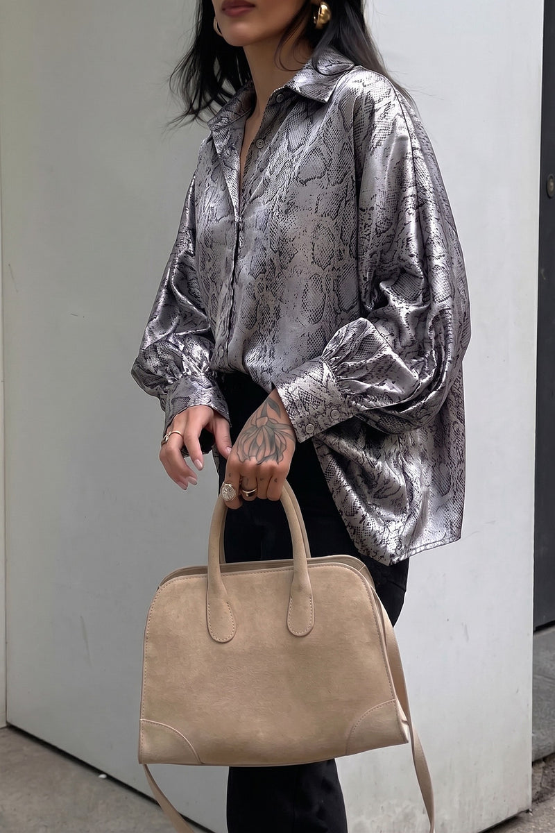 Witney Shirt Animal Print Grey