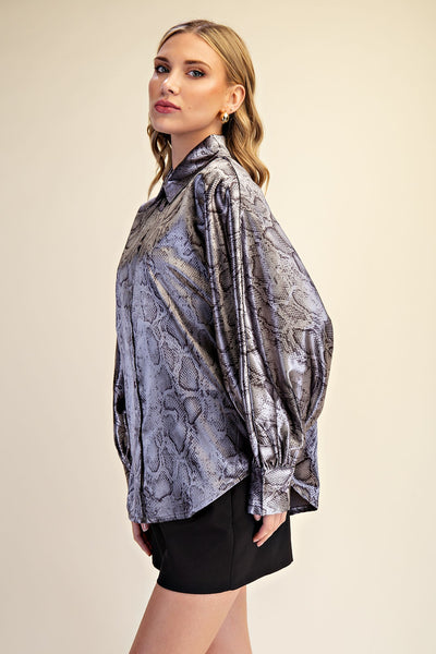 Witney Shirt Animal Print Grey