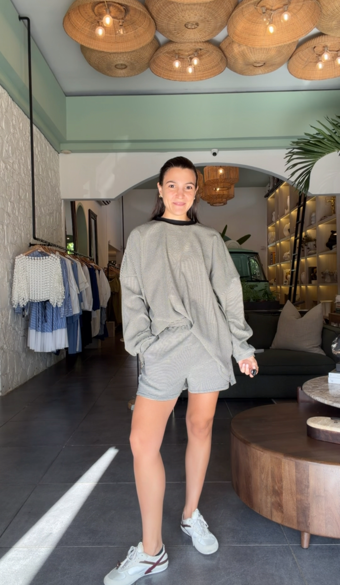 Ribbed Stripe Shorts