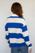 Bold Stripe Polo Shirt Blue