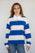 Bold Stripe Polo Shirt Blue