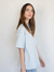 Cassandra Striped Tee Dusty Blue