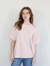 Cassandra Striped Tee Dusty Pink