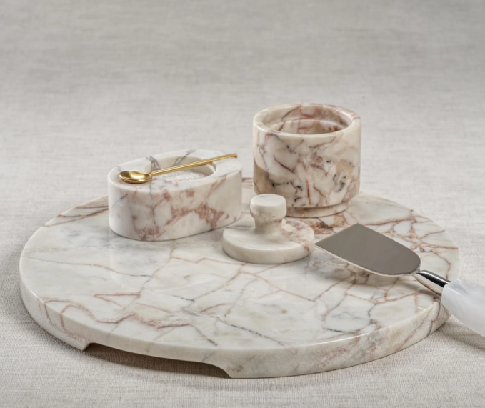 Rezi Polished Marble Cheese Charcuterie Board
