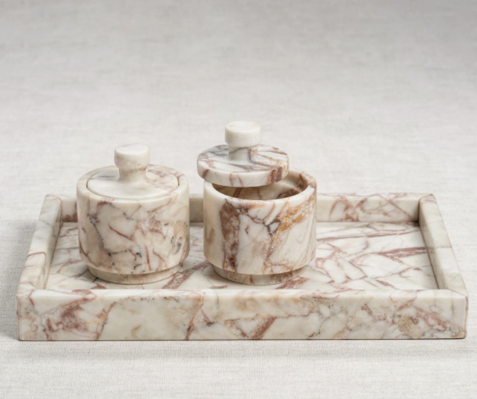 Rezi Matte Marble Lidded Jar