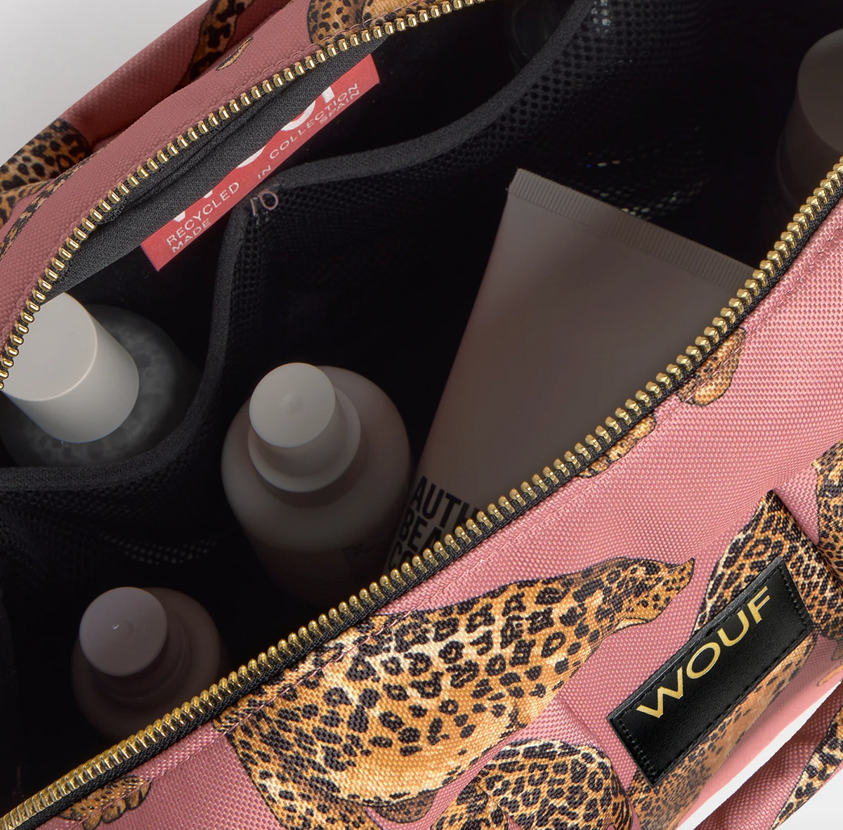 Blush Leopard Large Toiletry Bag