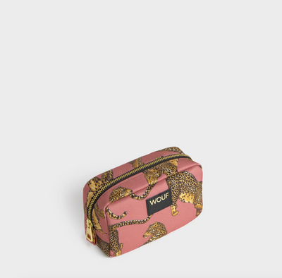 Blush Leopard Makeup Bag