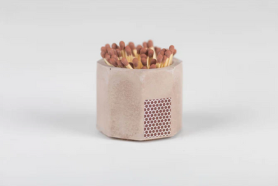 Brown Match Holder w Striker and Brown Matches