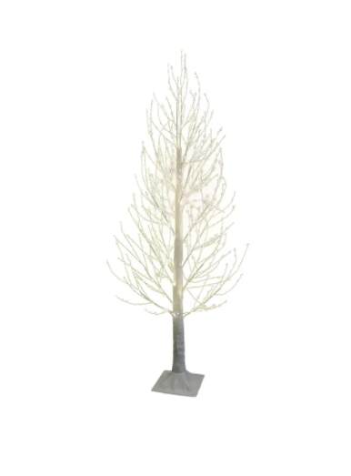 6 PreLit Warm White Fairy LedWinter White Twig Tree