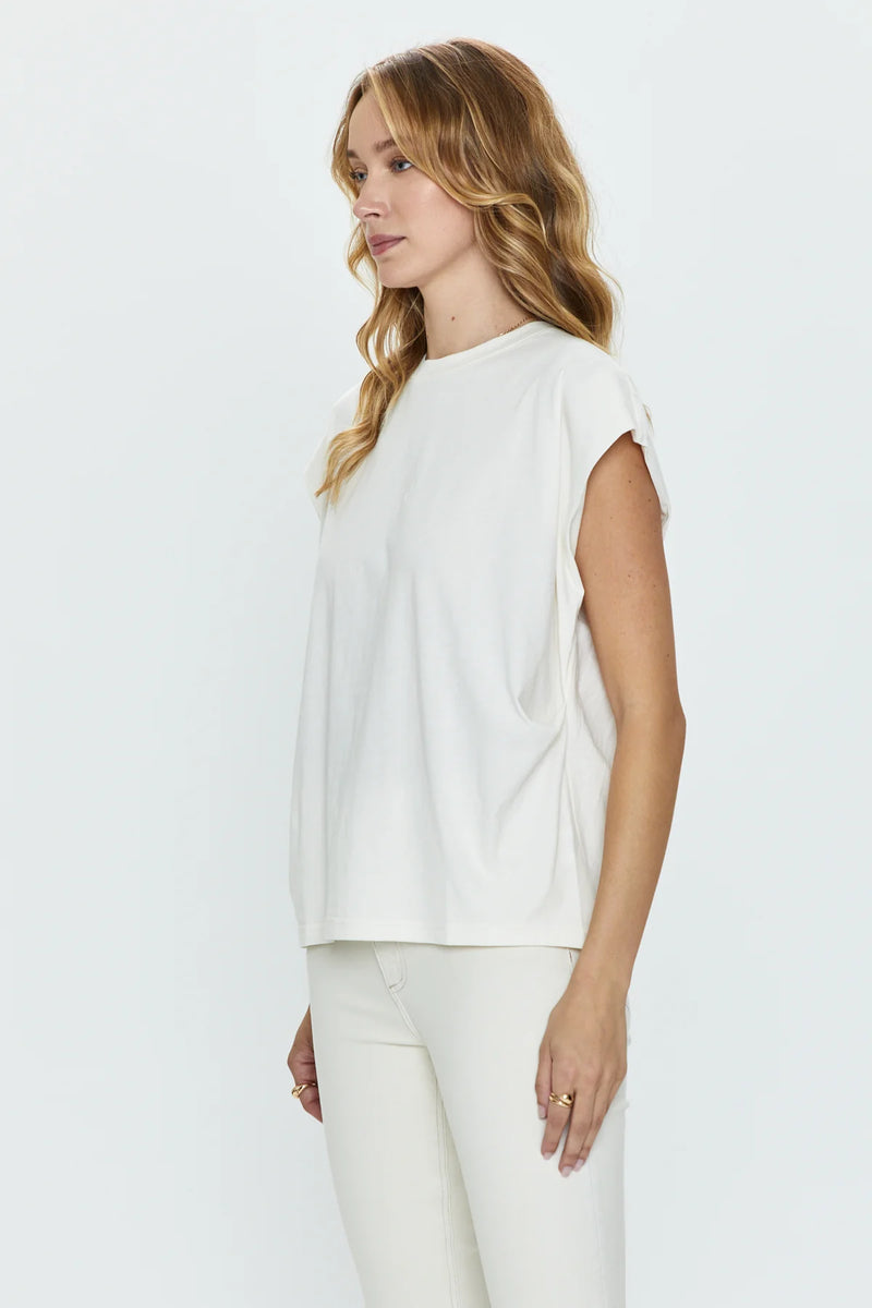 Trina Muscle Tee White Sand