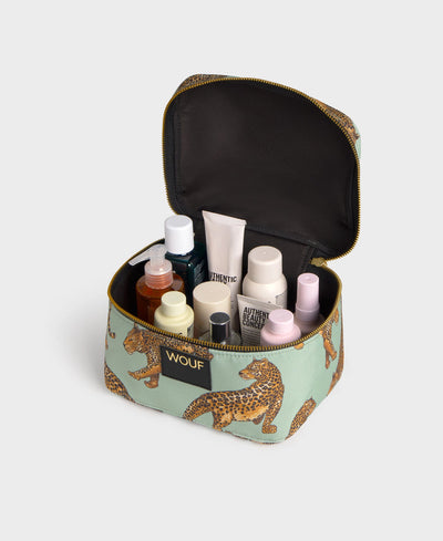 Emerald Leopard Vanity Bag