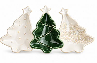 White Green Tree Triple Tidbit