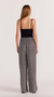 Della Wide Leg Pant Black Cream