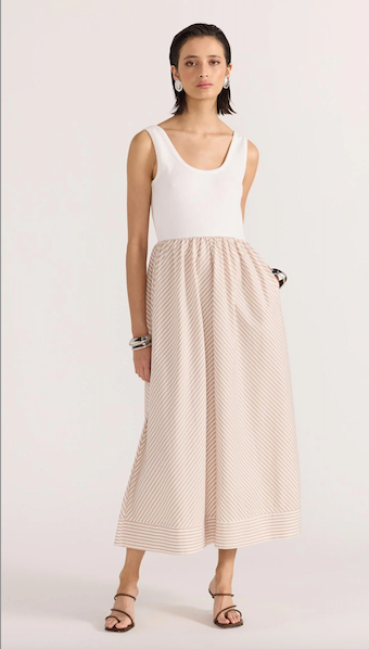 Rumi Dress White Beige