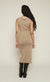 Tiger Doodle Knit Midi Dress Beige