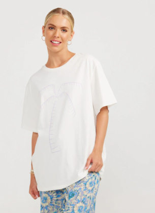 Palm Boyfriend Tee White