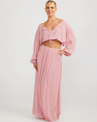 Shannon Maxi Skirt Dusty Pink