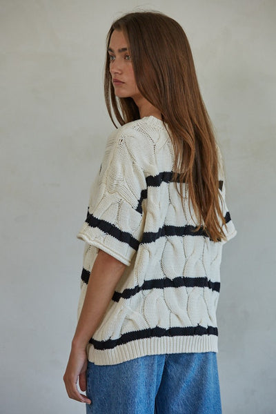 Casey Sweater Ivory Black