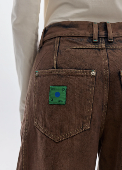 Jean Barrel Washed Brown