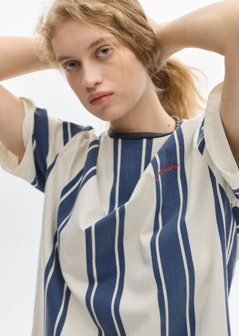 Kai Stripe Tee Blue