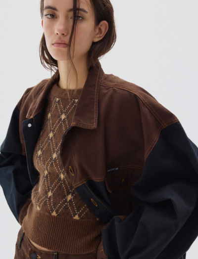 Radio Jacket Brown Navy