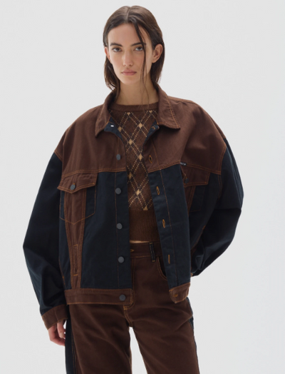 Radio Jacket Brown Navy