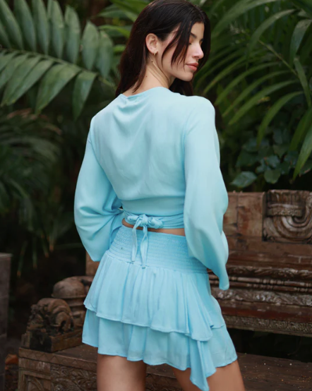 Santorini Skirt Sky Blue