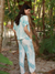 Santorini Pant Print Sky Blue