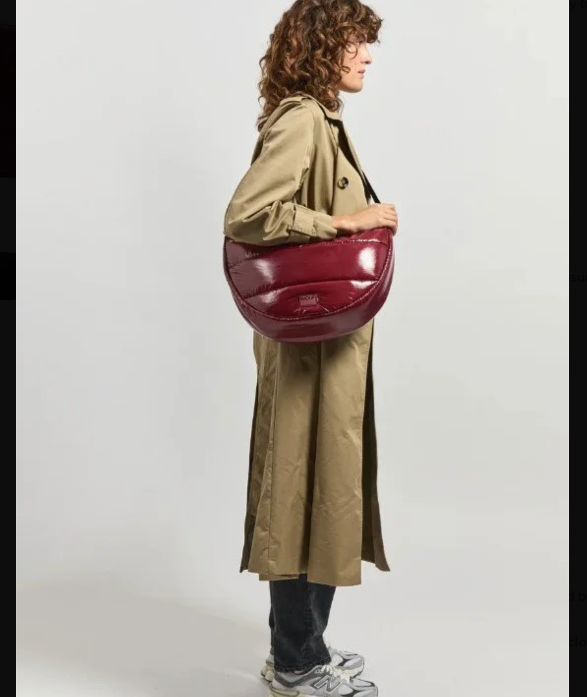 Burgundy Glossy Crossbody Bag