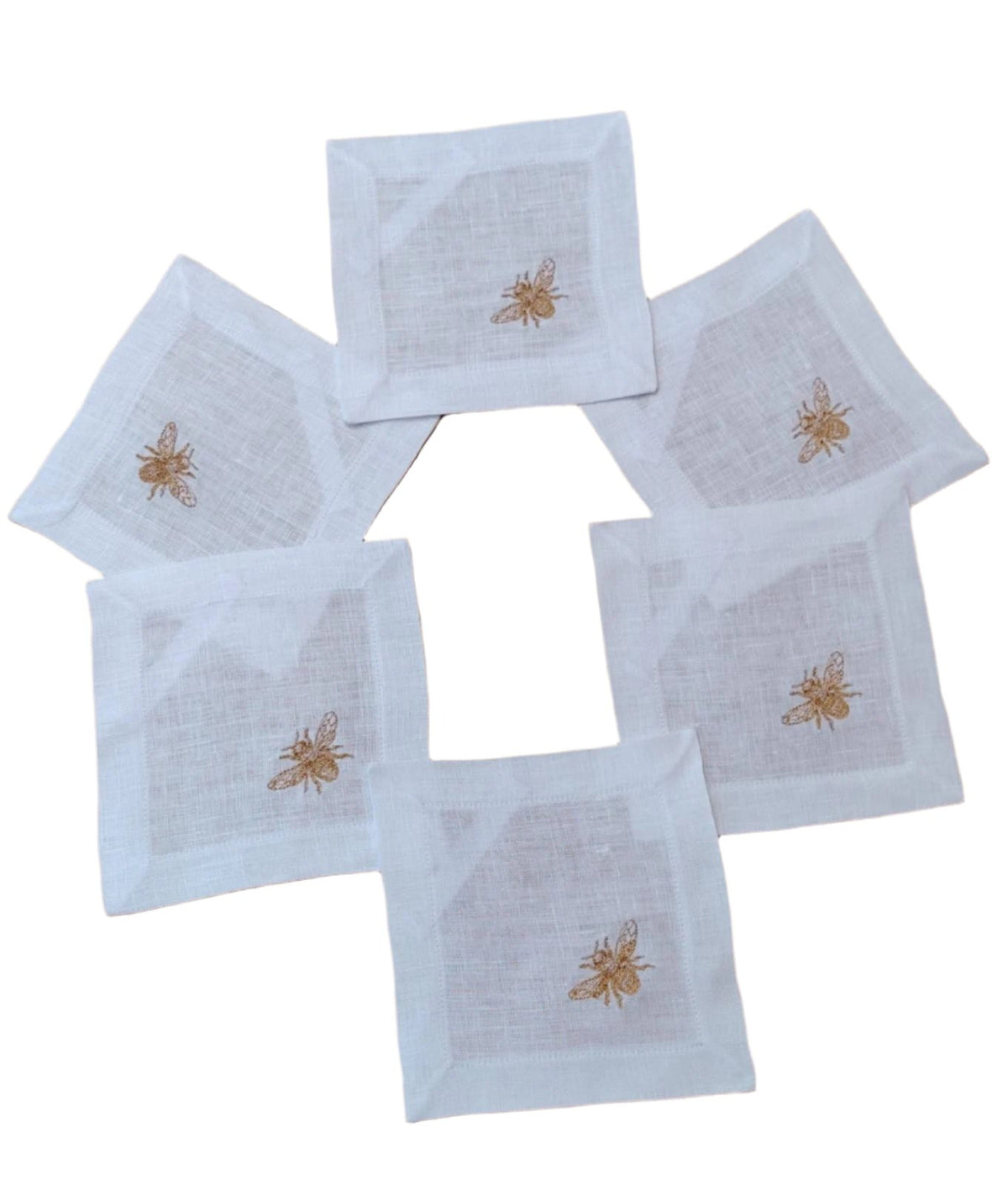 Cocktail Napkin Set Bee Golden