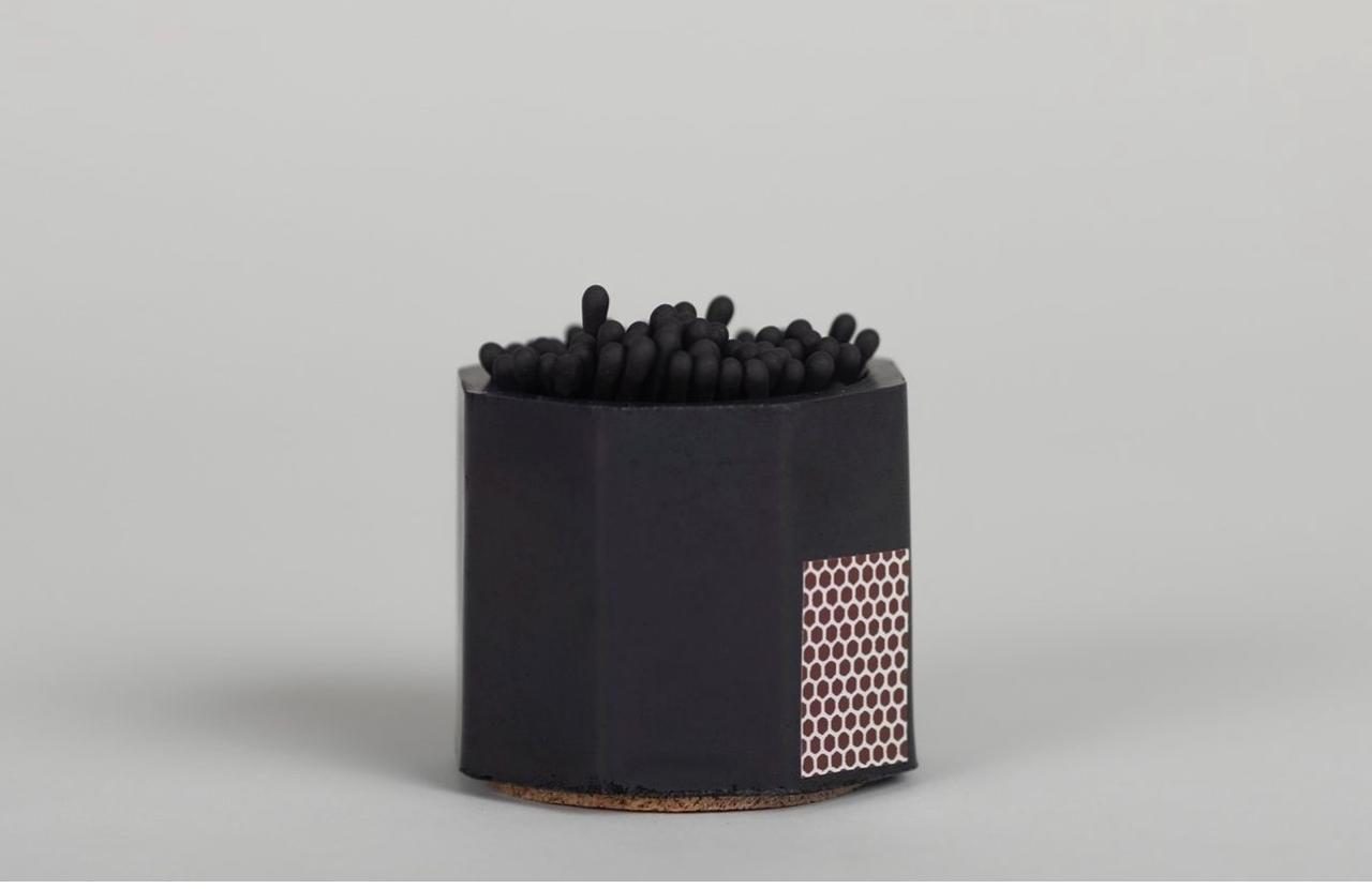 Black Match Holder w Striker and All Black Matches