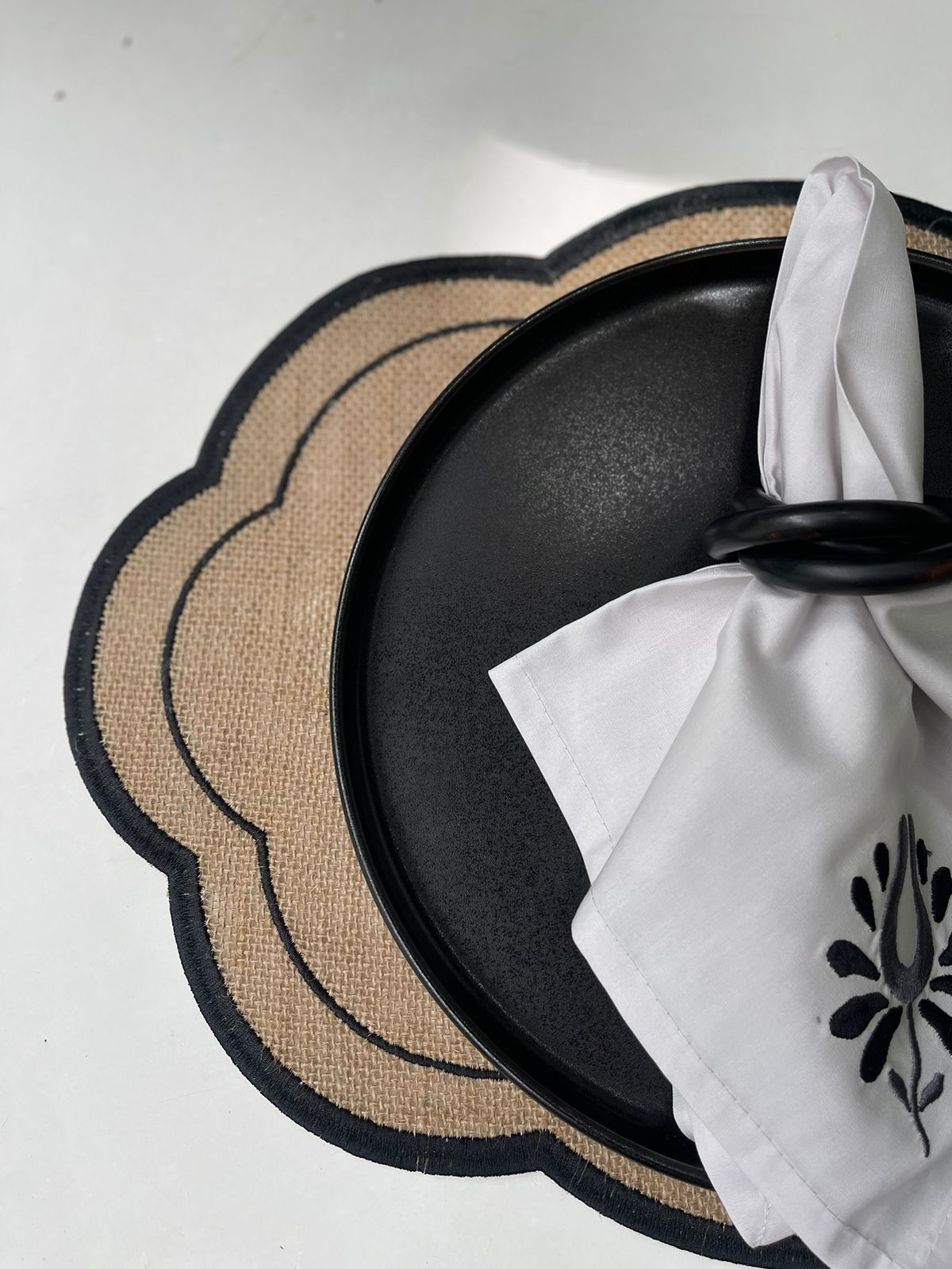 Jute Placemat Black